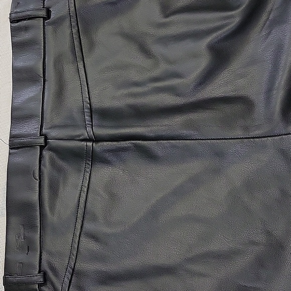 ZARA Womens Black Faux Leather High Rise Leggings Skinny Pants Size S🖤 - Picture 7 of 16